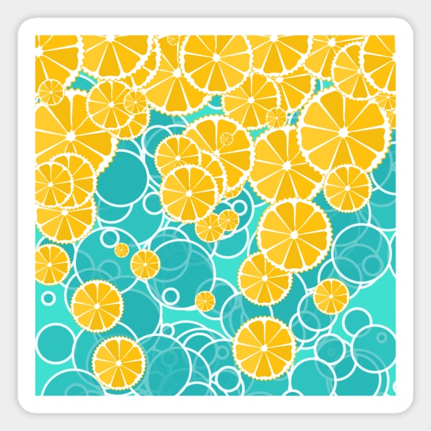 Oranges and bubbles Magnet by Gaspar Avila